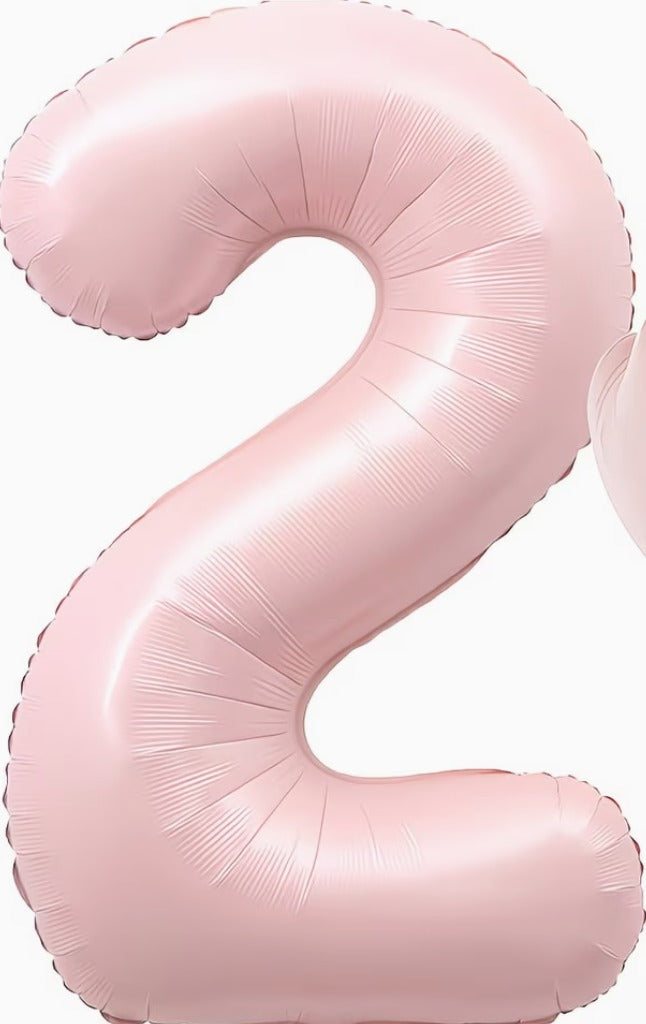 16" Foil Number Balloon - Light Pink