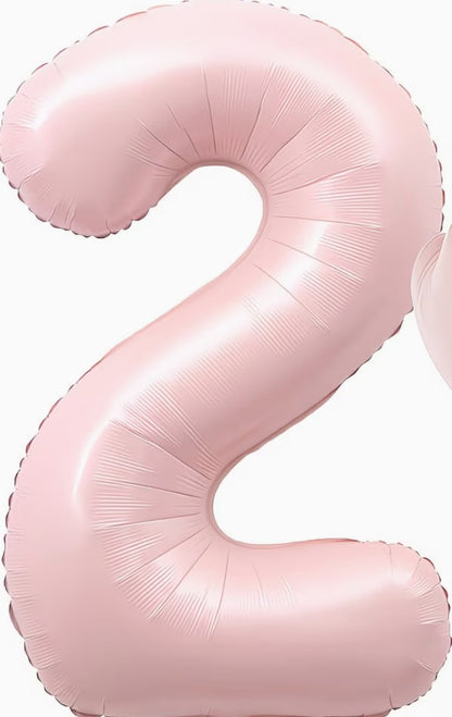 16" Foil Number Balloon - Light Pink