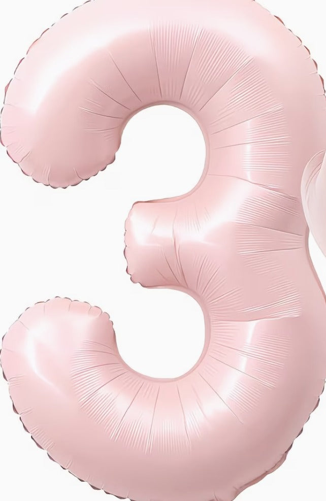 16" Foil Number Balloon - Light Pink
