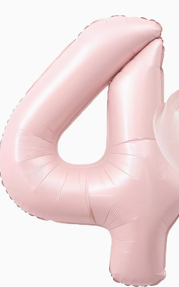 16" Foil Number Balloon - Light Pink