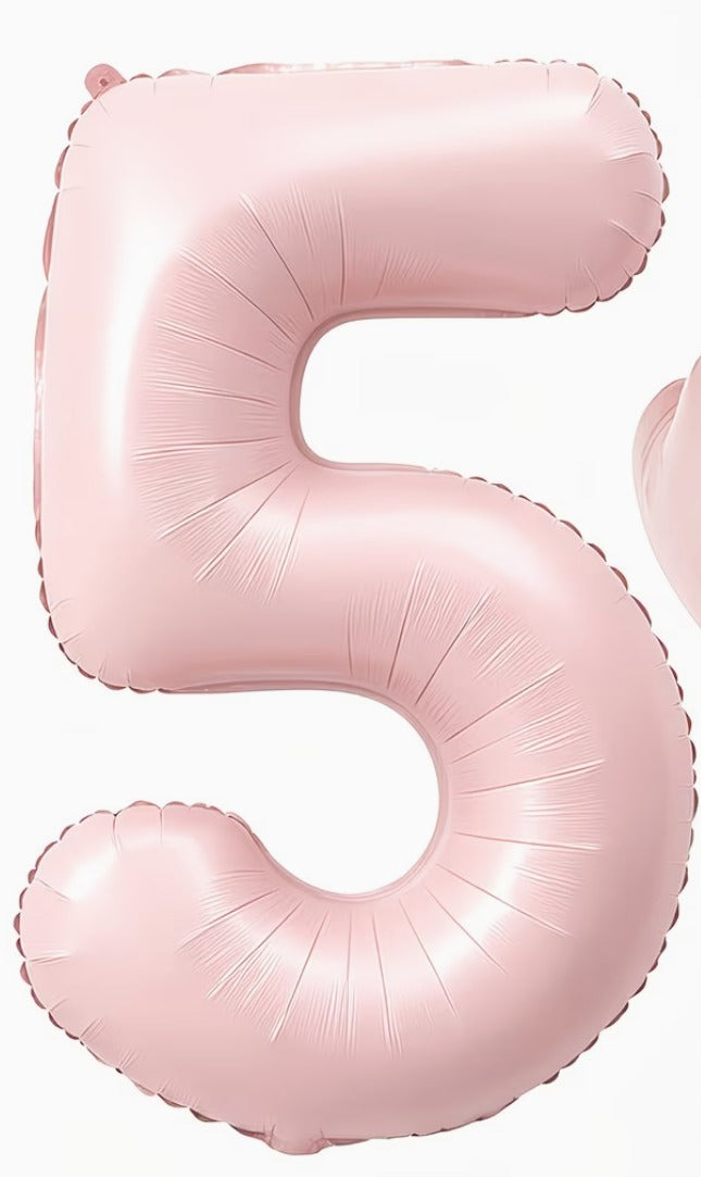 16" Foil Number Balloon - Light Pink