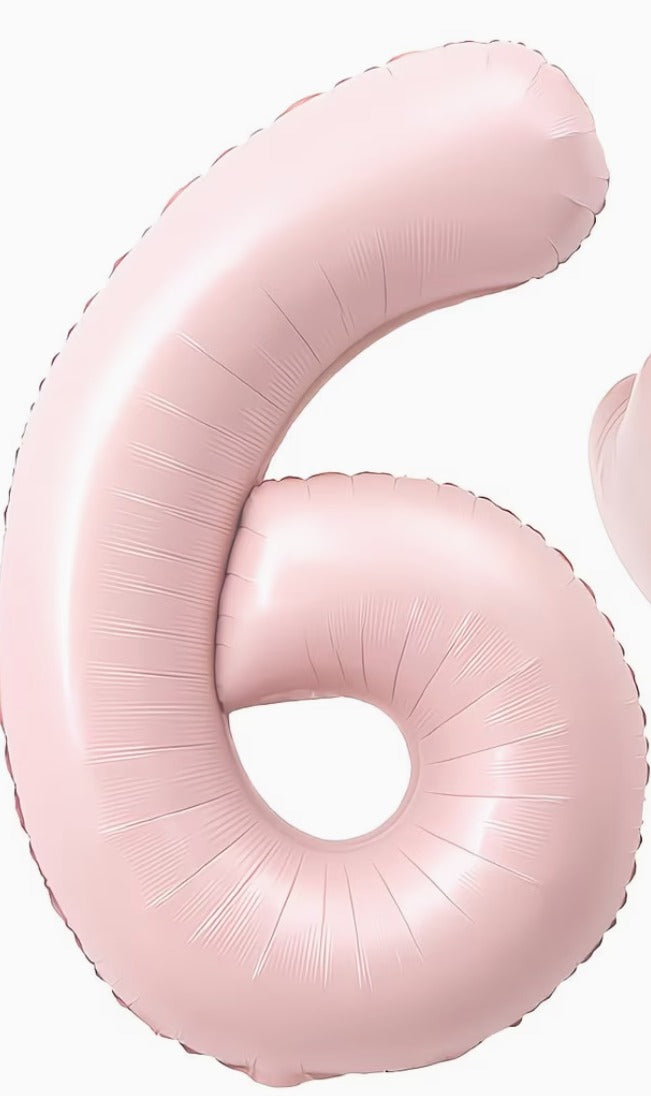16" Foil Number Balloon - Light Pink