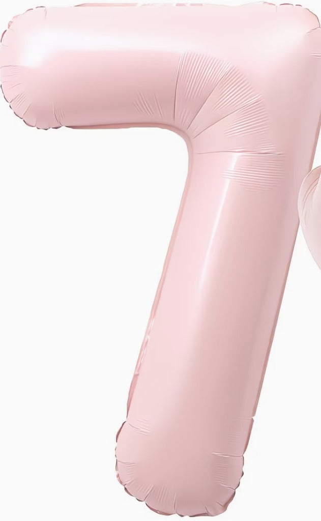 16" Foil Number Balloon - Light Pink