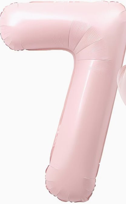 16" Foil Number Balloon - Light Pink