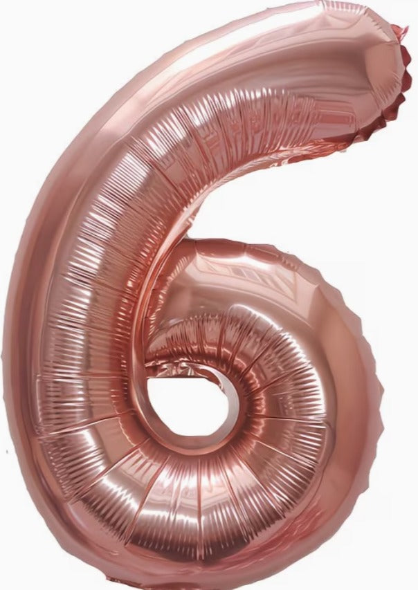 16" Foil Number Balloon – Rose Pink