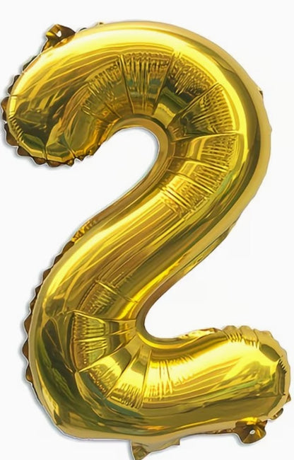 16" Foil Number Balloon – Gold