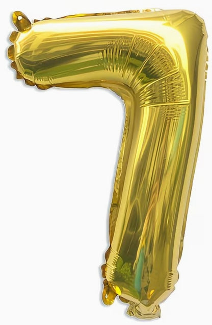 16" Foil Number Balloon – Gold