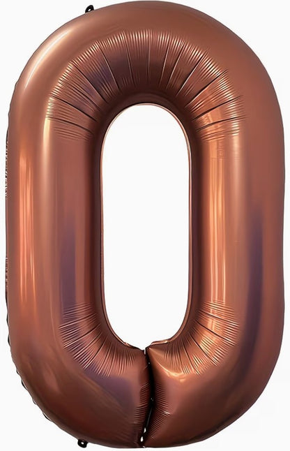 16" Foil Number Balloon - Bronze