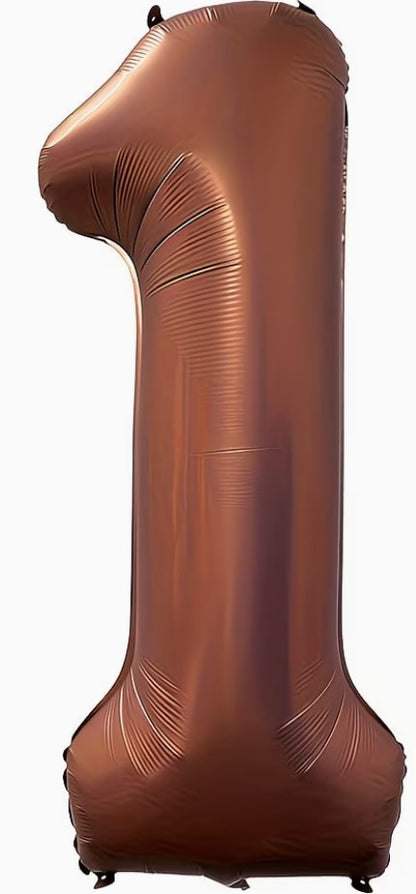 16" Foil Number Balloon - Bronze