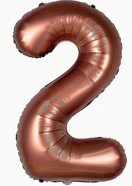 16" Foil Number Balloon - Bronze
