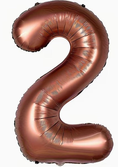 16" Foil Number Balloon - Bronze