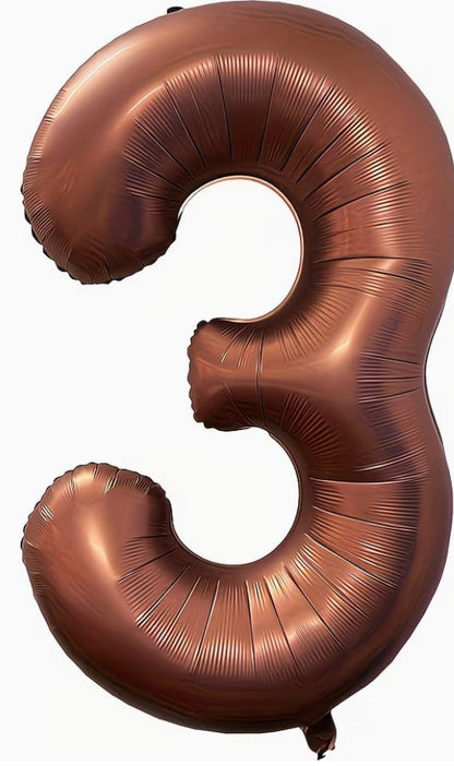 16" Foil Number Balloon - Bronze