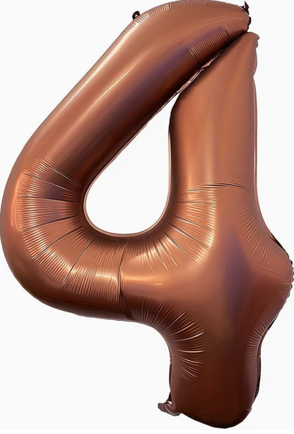 16" Foil Number Balloon - Bronze