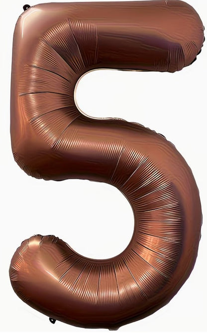 16" Foil Number Balloon - Bronze