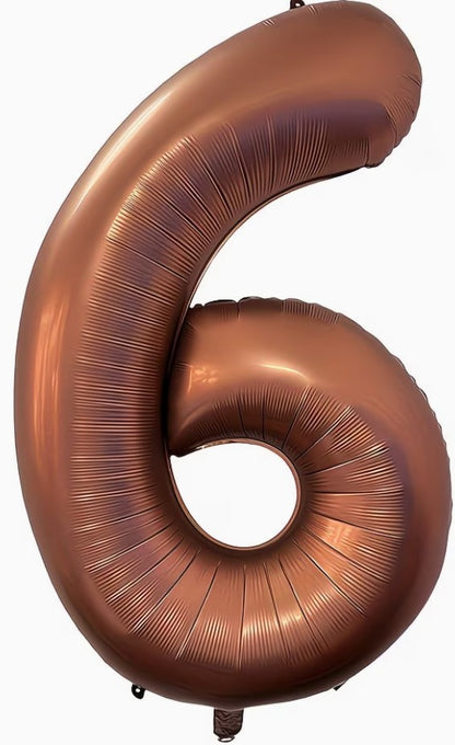 16" Foil Number Balloon - Bronze