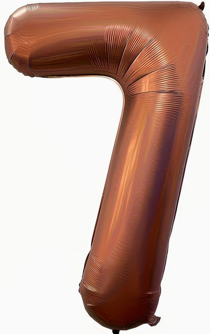 16" Foil Number Balloon - Bronze