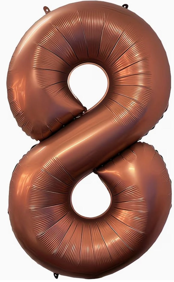 16" Foil Number Balloon - Bronze