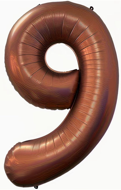16" Foil Number Balloon - Bronze
