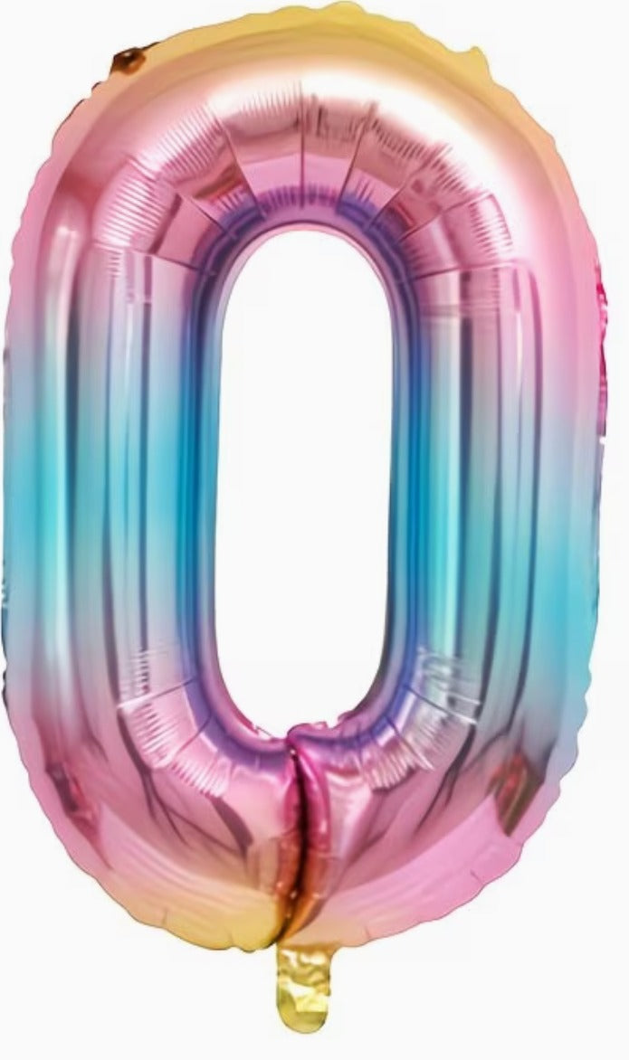 16" Foil Number Balloon - Gradient Mermaid