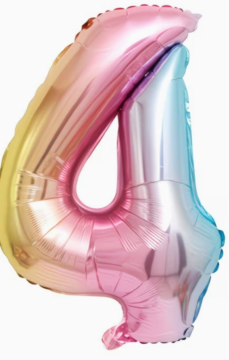 16" Foil Number Balloon - Gradient Mermaid