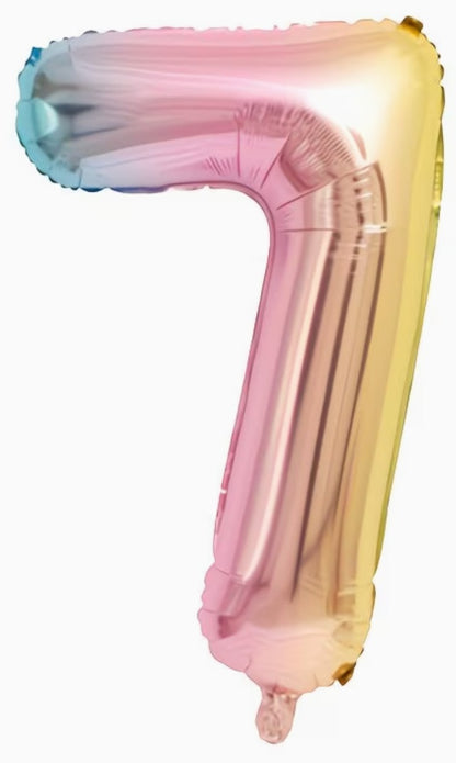 16" Foil Number Balloon - Gradient Mermaid