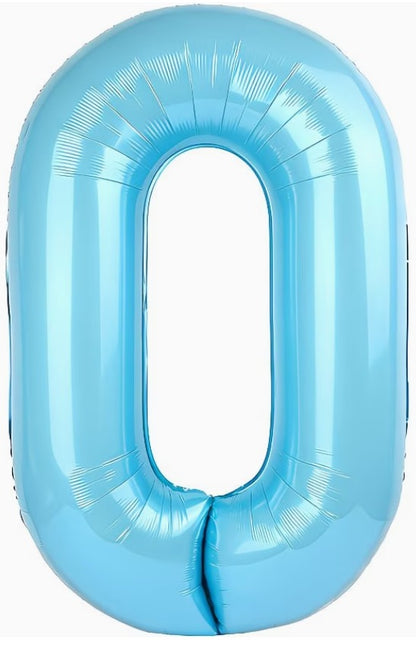 16" Foil Number Balloon - Light Blue