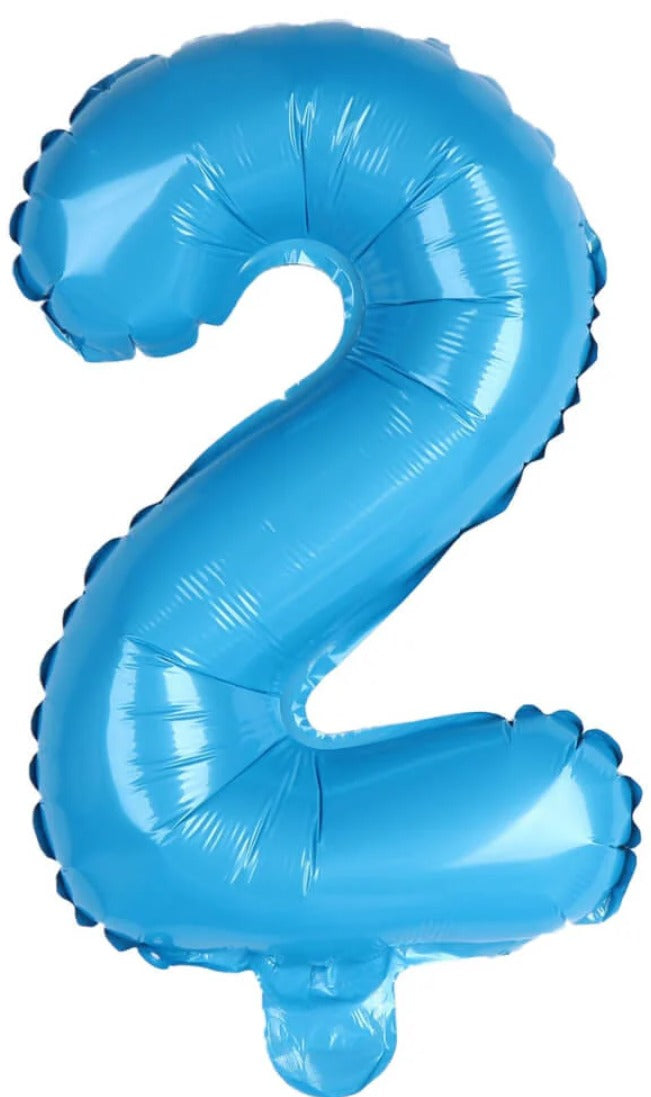 16" Foil Number Balloon - Baby Blue