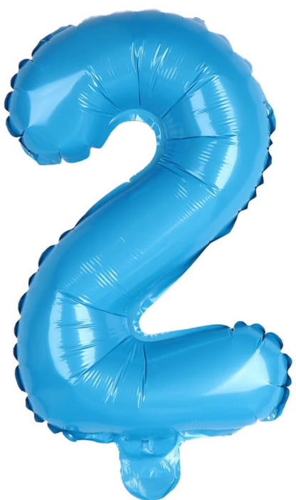 16" Foil Number Balloon - Baby Blue