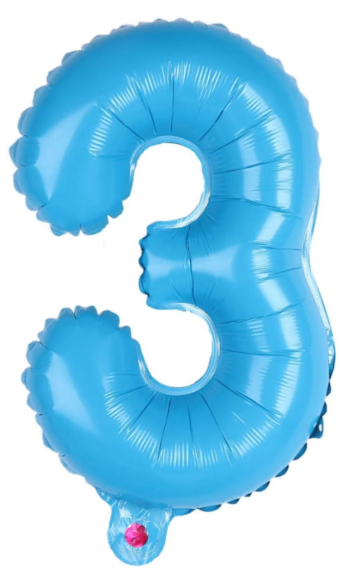 16" Foil Number Balloon - Baby Blue