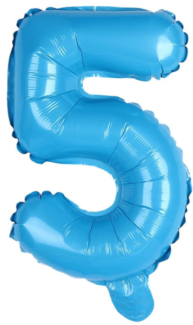 16" Foil Number Balloon - Baby Blue