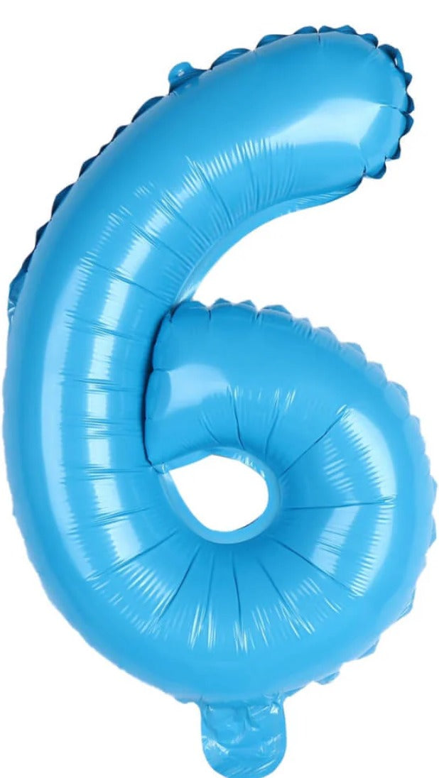16" Foil Number Balloon - Baby Blue