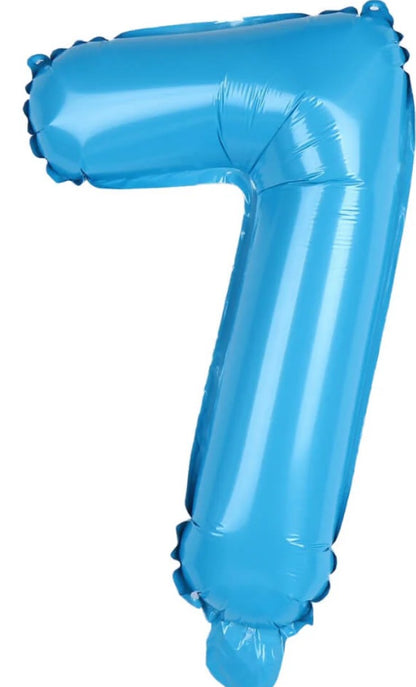 16" Foil Number Balloon - Baby Blue