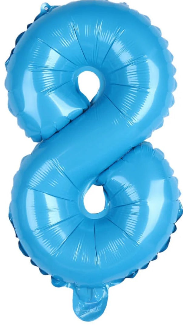 16" Foil Number Balloon - Baby Blue