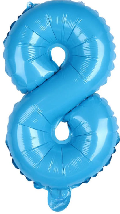16" Foil Number Balloon - Baby Blue