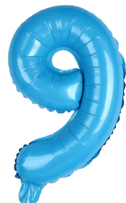 16" Foil Number Balloon - Baby Blue