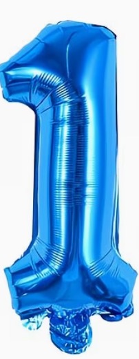 16" Foil Number Balloon - Blue