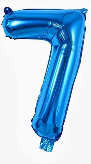 16" Foil Number Balloon - Blue