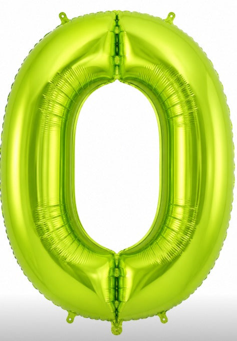16" Foil Number Balloon - Lime Green