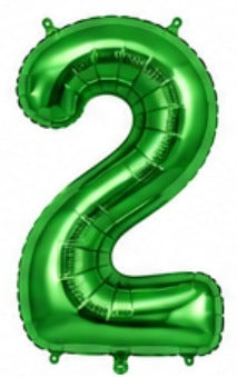 16" Foil Number Balloon - Green