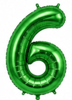 16" Foil Number Balloon - Green