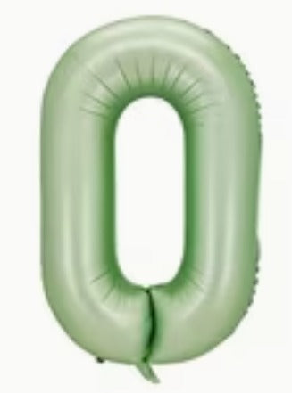 16" Foil Number Balloon - Olive Green