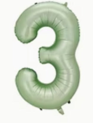 16" Foil Number Balloon - Olive Green