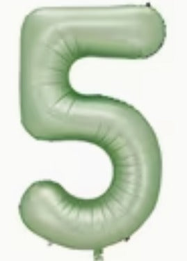 16" Foil Number Balloon - Olive Green
