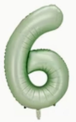 16" Foil Number Balloon - Olive Green