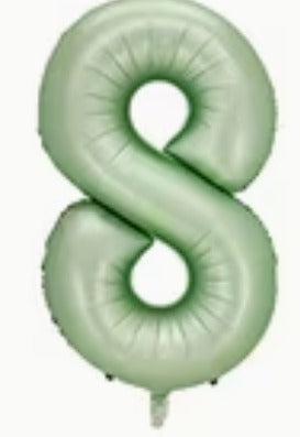 16" Foil Number Balloon - Olive Green