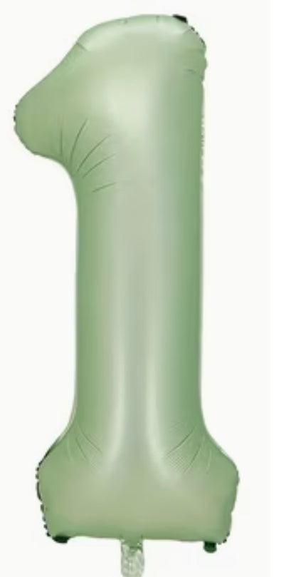 16" Foil Number Balloon - Olive Green