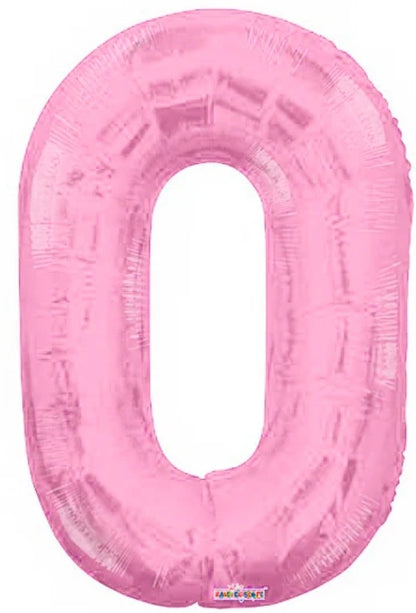 16" Foil Number Balloon – Light Pink