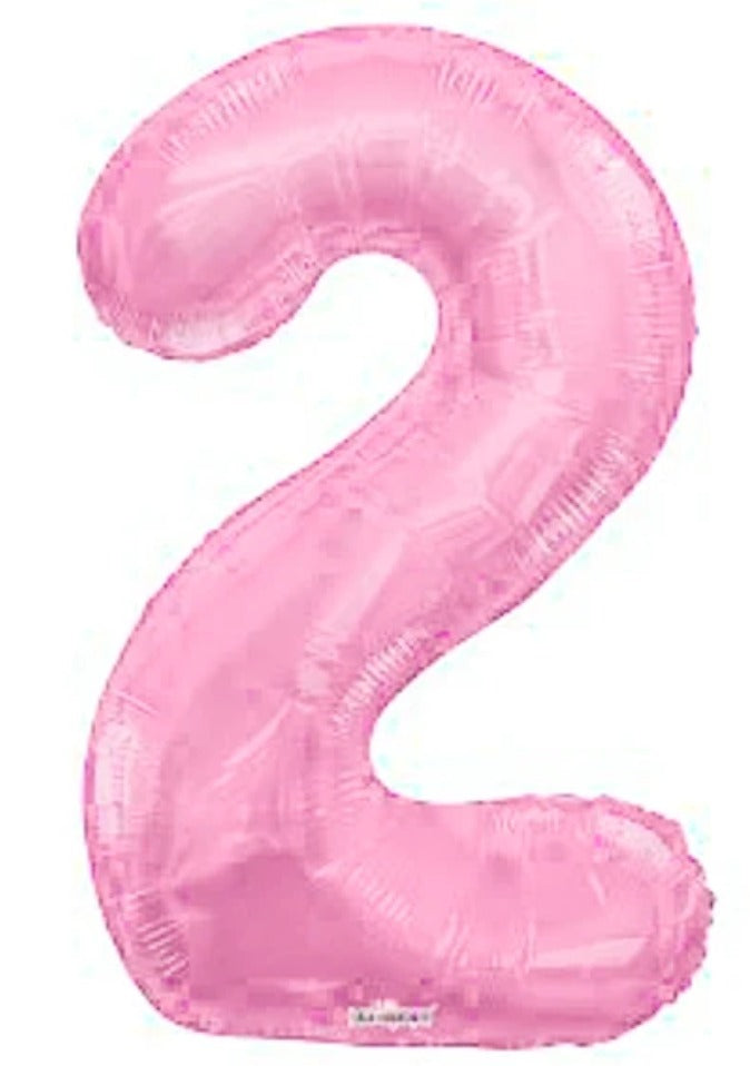 16" Foil Number Balloon – Light Pink