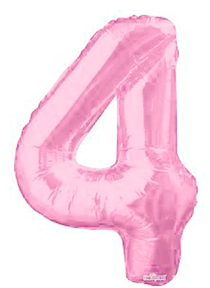 16" Foil Number Balloon – Light Pink