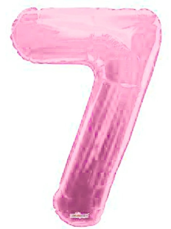 16" Foil Number Balloon – Light Pink